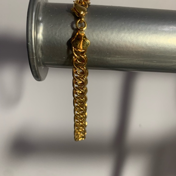 22k gold plated Italian chain link bracelet - Picture 4 of 4